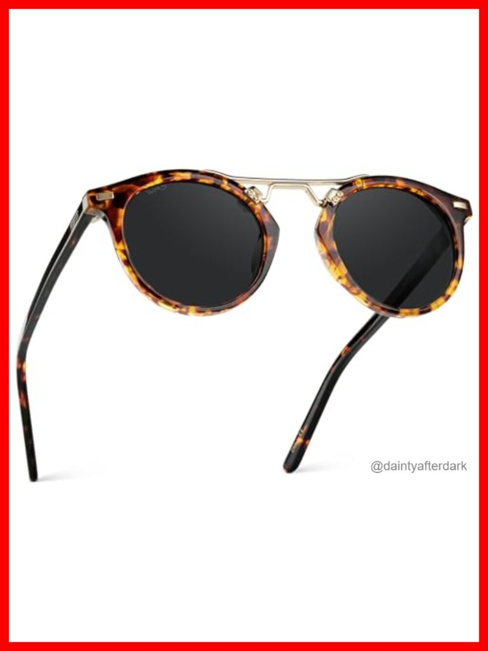 Polarized Round Double-Bridge Sunglasses UV400 Full Frame